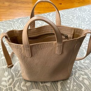 Baggu leather bucket saddle bag purse